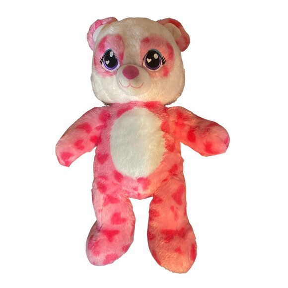 Build a Bear Panda Bear Hearts Pink White 16”Plush Stuffed Animal Valentines Day - Picture 5 of 5